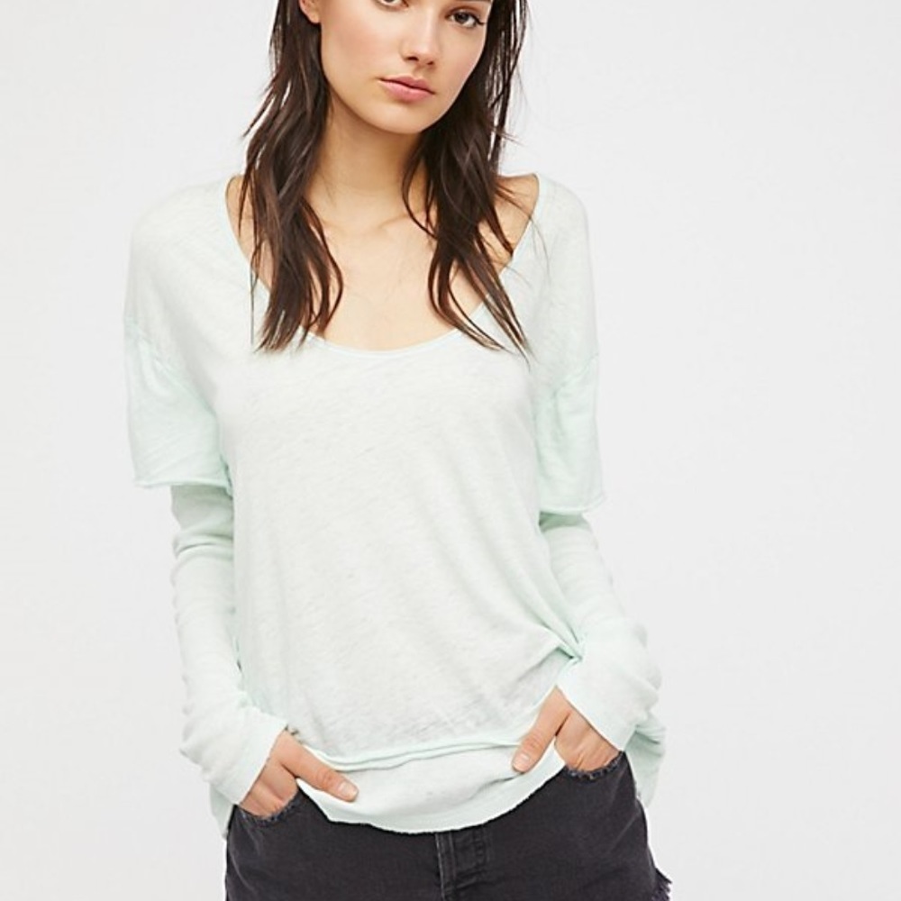 Free People: Magic Tee - Seafoam - Small